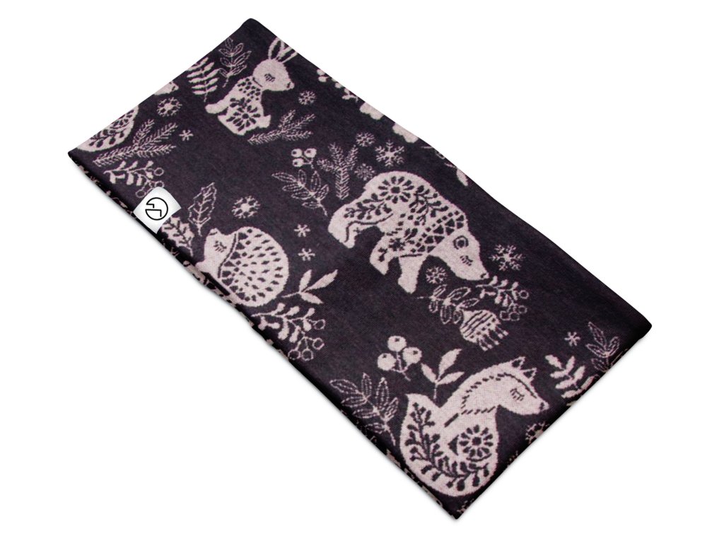 Čelenka Merino Paisley černá